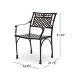 Christopher Knight Home Ridgecrest - Set da pranzo da esterno a 5 pezzi in alluminio