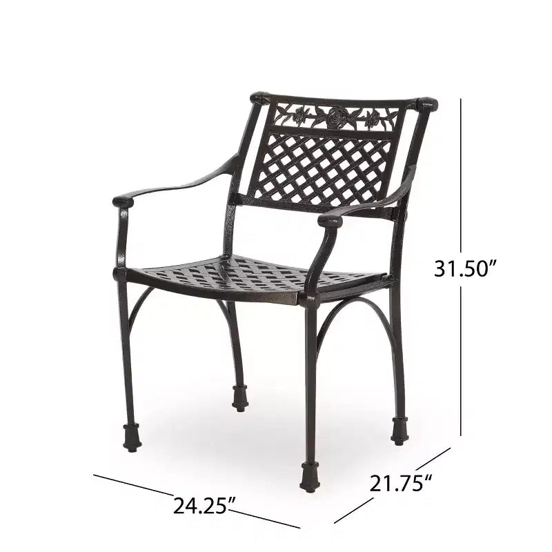 Christopher Knight Home Ridgecrest - Set da pranzo da esterno a 5 pezzi in alluminio