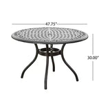 Christopher Knight Home Ridgecrest - Set da pranzo da esterno a 5 pezzi in alluminio