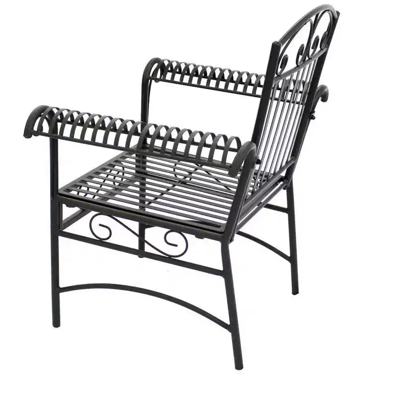 Ensemble de salle à manger d'extérieur 5 pièces Courtyard Casual French Quarter en acier noir