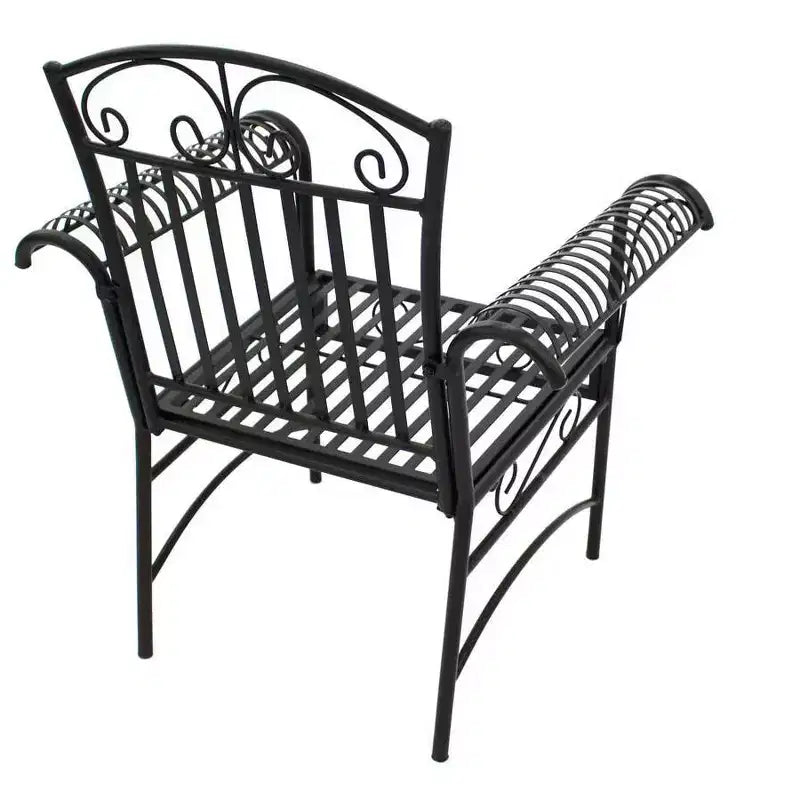 Ensemble de salle à manger d'extérieur 5 pièces Courtyard Casual French Quarter en acier noir