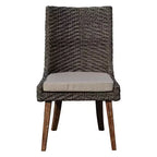Cortile Casual Bermuda Teak FSC 5 pz 48 Flag Leg Set da pranzo in teak FSC Include un tavolo da pranzo rotondo da 48 e quattro sedie da pranzo