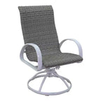 Set da pranzo rotondo da 48 pollici a 5 pezzi in stile Santa Fe Courtyard Casual con poltrone a dondolo girevoli in vimini Include un tavolo rotondo e 4 poltrone a dondolo girevoli in vimini