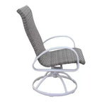 Set da pranzo rotondo da 48 pollici a 5 pezzi in stile Santa Fe Courtyard Casual con poltrone a dondolo girevoli in vimini Include un tavolo rotondo e 4 poltrone a dondolo girevoli in vimini