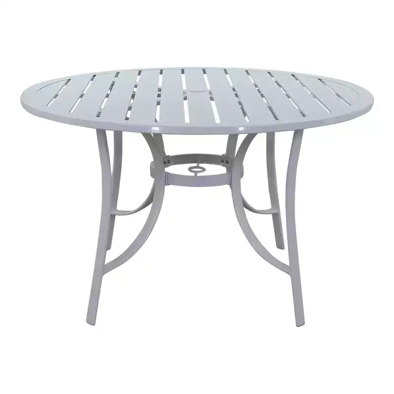 Set da pranzo rotondo da 48 pollici a 5 pezzi in stile Santa Fe Courtyard Casual con poltrone a dondolo girevoli in vimini Include un tavolo rotondo e 4 poltrone a dondolo girevoli in vimini
