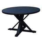 Ensemble repas 5 pièces Courtyard Casual Santorin à mouvement et table ronde de 48 pouces Comprend : Une table ronde et quatre chaises pivotantes rembourrées