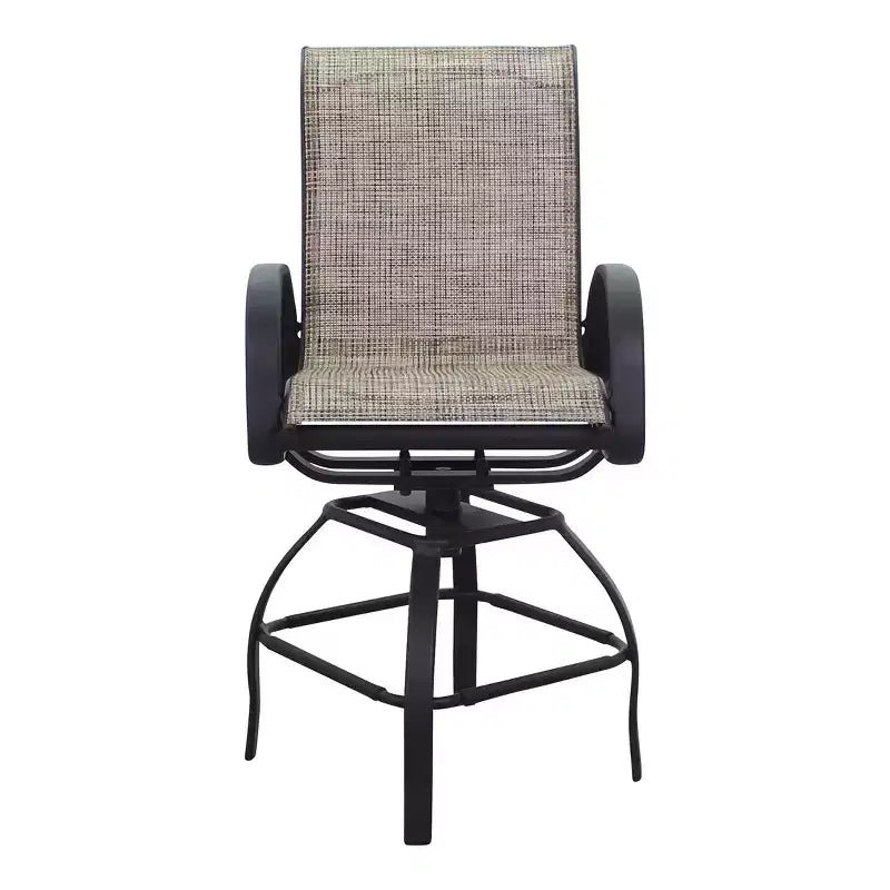Set da pranzo rotondo Courtyard Casual Santa Fe da 5 pezzi ad altezza balcone 48" Include un tavolo da balcone da 48" e quattro sgabelli da balcone girevoli