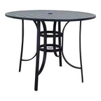 Set da pranzo rotondo Courtyard Casual Santa Fe da 5 pezzi ad altezza balcone 48" Include un tavolo da balcone da 48" e quattro sgabelli da balcone girevoli