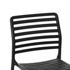 WestinTrends Playa Set da Pranzo per Esterni Rettangolare in Metallo da 7 Pezzi con Sedie Impilabili in Plastica per 6 Persone