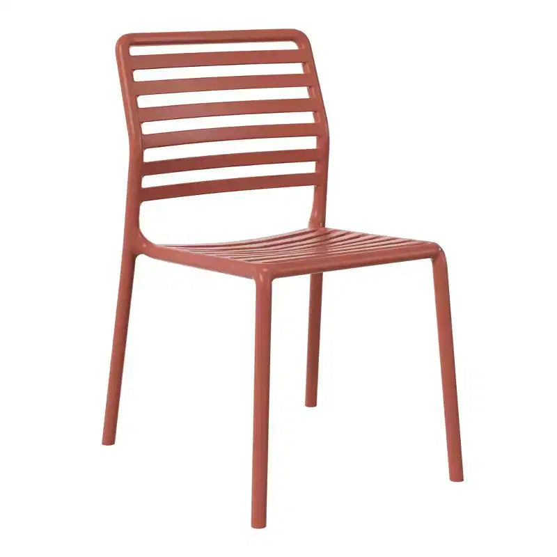 WestinTrends Playa Set da Pranzo per Esterni Rettangolare in Metallo da 7 Pezzi con Sedie Impilabili in Plastica per 6 Persone