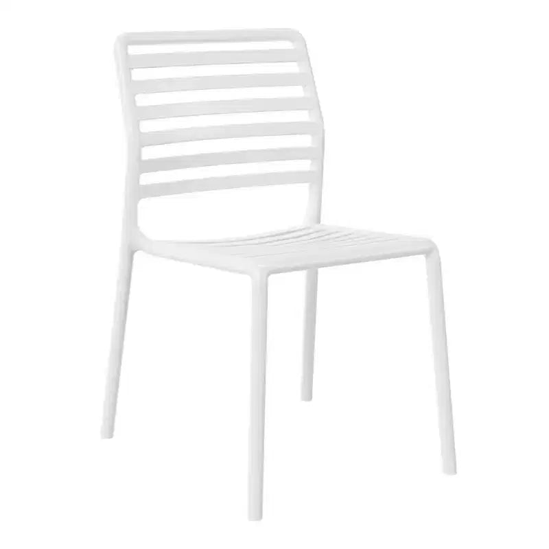 WestinTrends Playa Set da Pranzo per Esterni Rettangolare in Metallo da 7 Pezzi con Sedie Impilabili in Plastica per 6 Persone