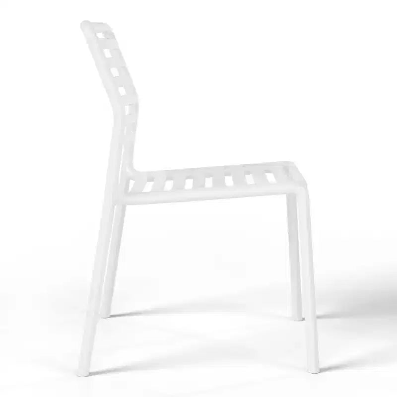WestinTrends Playa Set da Pranzo per Esterni Rettangolare in Metallo da 7 Pezzi con Sedie Impilabili in Plastica per 6 Persone