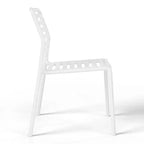 WestinTrends Playa Set da Pranzo per Esterni Rettangolare in Metallo da 7 Pezzi con Sedie Impilabili in Plastica per 6 Persone