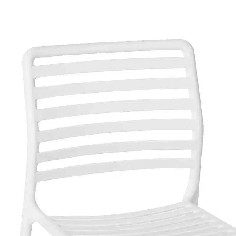 WestinTrends Playa Set da Pranzo per Esterni Rettangolare in Metallo da 7 Pezzi con Sedie Impilabili in Plastica per 6 Persone