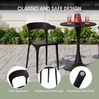 WestinTrends Playa Set da Pranzo da Esterno in Metallo Rettangolare a 7 Pezzi con Sedie da Pranzo Impilabili in Plastica per 6 Persone