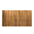 Christopher Knight Home Otto set da pranzo da 7 pezzi in vimini e legno di acacia per esterni con cuscini