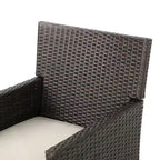 Christopher Knight Home Otto set da pranzo da 7 pezzi in vimini e legno di acacia per esterni con cuscini