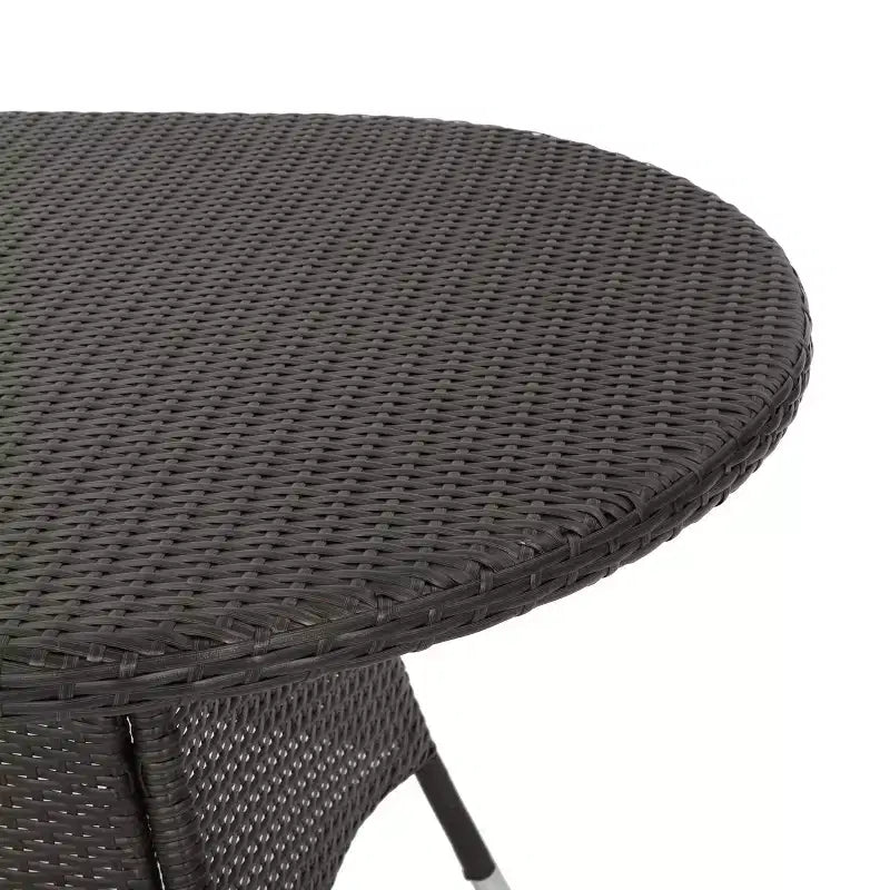 Christopher Knight Home Cypress Set da Pranzo da Esterno in Vimini 7 Pezzi con Cuscini