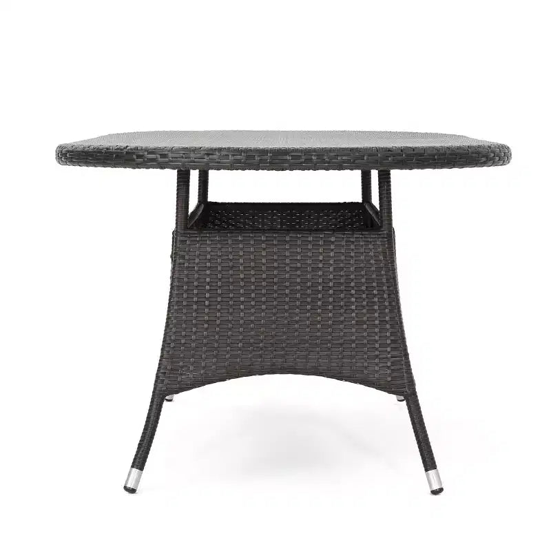 Christopher Knight Home Cypress Set da Pranzo da Esterno in Vimini 7 Pezzi con Cuscini