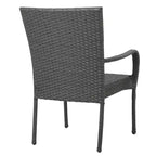 Christopher Knight Home Lagen Set da pranzo da 5 pezzi per esterni in legno di acacia e vimini