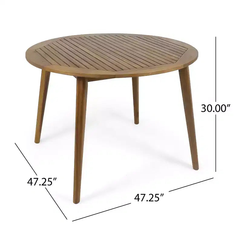 Christopher Knight Home Torrence Set da pranzo da esterno 5 pezzi in legno di acacia e vimini con cuscini