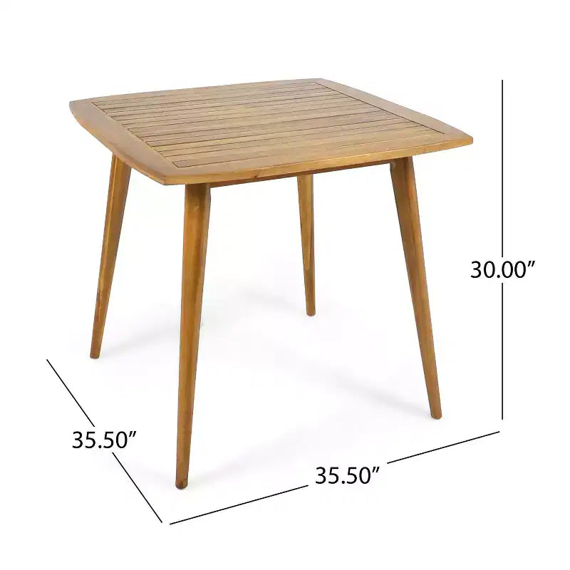 Set da pranzo da 5 pezzi Christopher Knight Home Damas da esterno in legno di acacia e vimini con cuscini