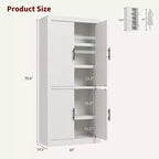 Coolmee Grand garde-manger de cuisine, armoire de rangement avec 2 portes et étagères réglables, buffet de garde-manger et grand espace de rangement pour salle à manger et salon