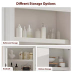 Coolmee Grand garde-manger de cuisine, armoire de rangement avec 2 portes et étagères réglables, buffet de garde-manger et grand espace de rangement pour salle à manger et salon