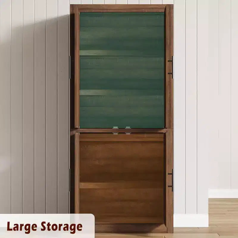 Coolmee Grand garde-manger de cuisine, armoire de rangement avec 2 portes et étagères réglables, buffet de garde-manger et grand espace de rangement pour salle à manger et salon