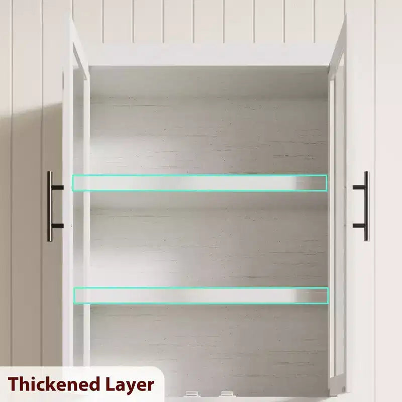 Coolmee Grand garde-manger de cuisine, armoire de rangement avec 2 portes et étagères réglables, buffet de garde-manger et grand espace de rangement pour salle à manger et salon