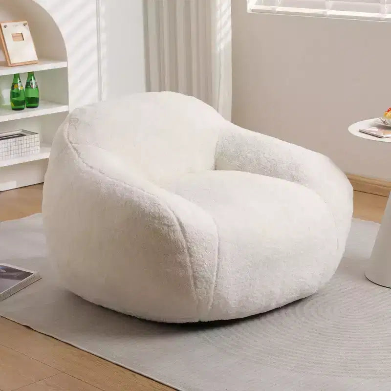 Divano pouf Okak Comfy Teddy con braccioli, poltrona a sacco morbida con memory foam, divano futon trapuntato per soggiorno, camera da letto
