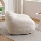 Divano pouf Okak Comfy Teddy con braccioli, poltrona a sacco morbida con memory foam, divano futon trapuntato per soggiorno, camera da letto