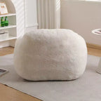 Divano pouf Okak Comfy Teddy con braccioli, poltrona a sacco morbida con memory foam, divano futon trapuntato per soggiorno, camera da letto