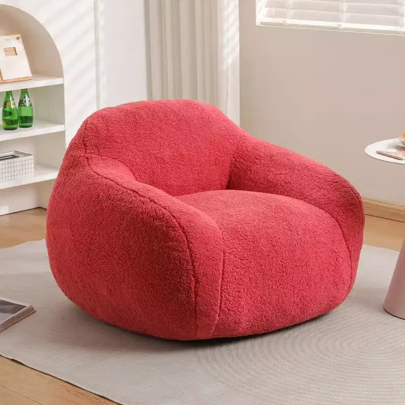 Divano pouf Okak Comfy Teddy con braccioli, poltrona a sacco morbida con memory foam, divano futon trapuntato per soggiorno, camera da letto