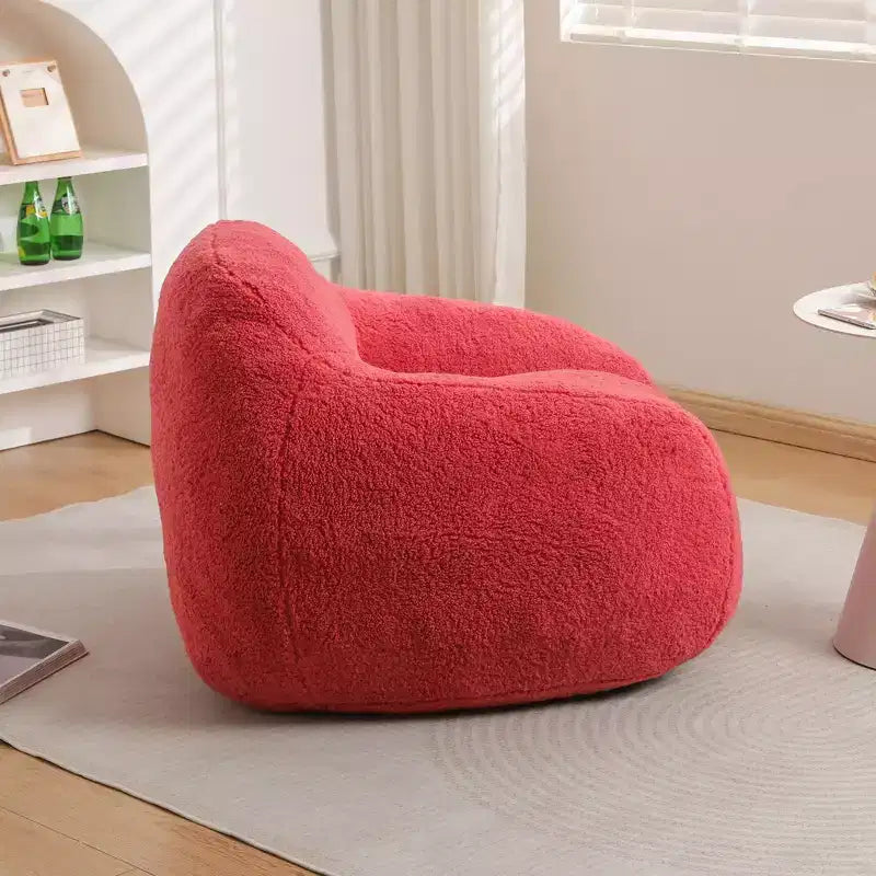 Divano pouf Okak Comfy Teddy con braccioli, poltrona a sacco morbida con memory foam, divano futon trapuntato per soggiorno, camera da letto