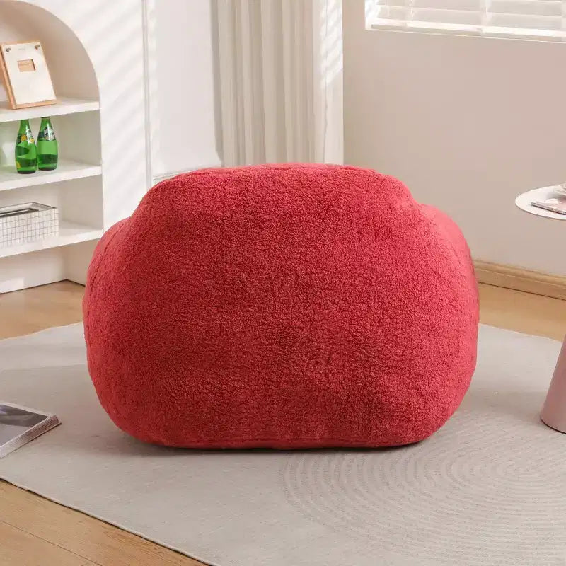 Divano pouf Okak Comfy Teddy con braccioli, poltrona a sacco morbida con memory foam, divano futon trapuntato per soggiorno, camera da letto