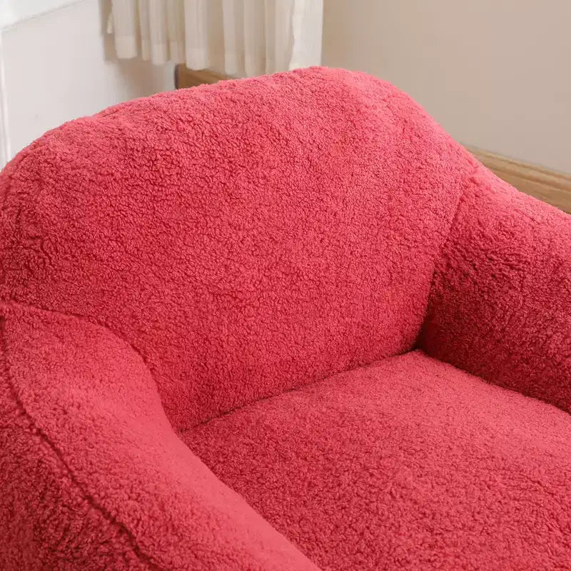 Divano pouf Okak Comfy Teddy con braccioli, poltrona a sacco morbida con memory foam, divano futon trapuntato per soggiorno, camera da letto