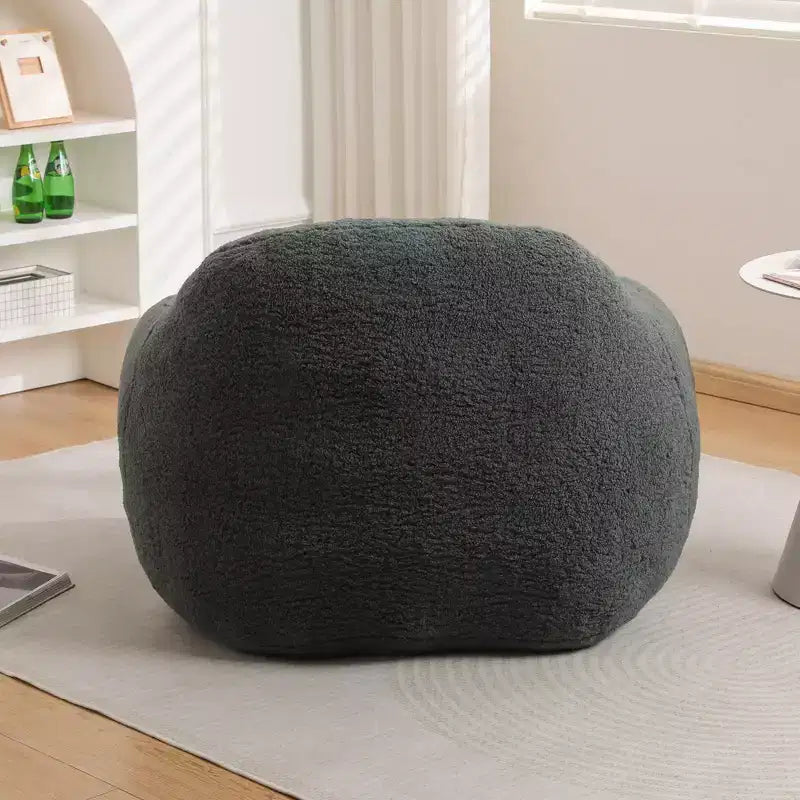 Divano pouf Okak Comfy Teddy con braccioli, poltrona a sacco morbida con memory foam, divano futon trapuntato per soggiorno, camera da letto