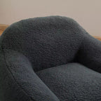 Divano pouf Okak Comfy Teddy con braccioli, poltrona a sacco morbida con memory foam, divano futon trapuntato per soggiorno, camera da letto