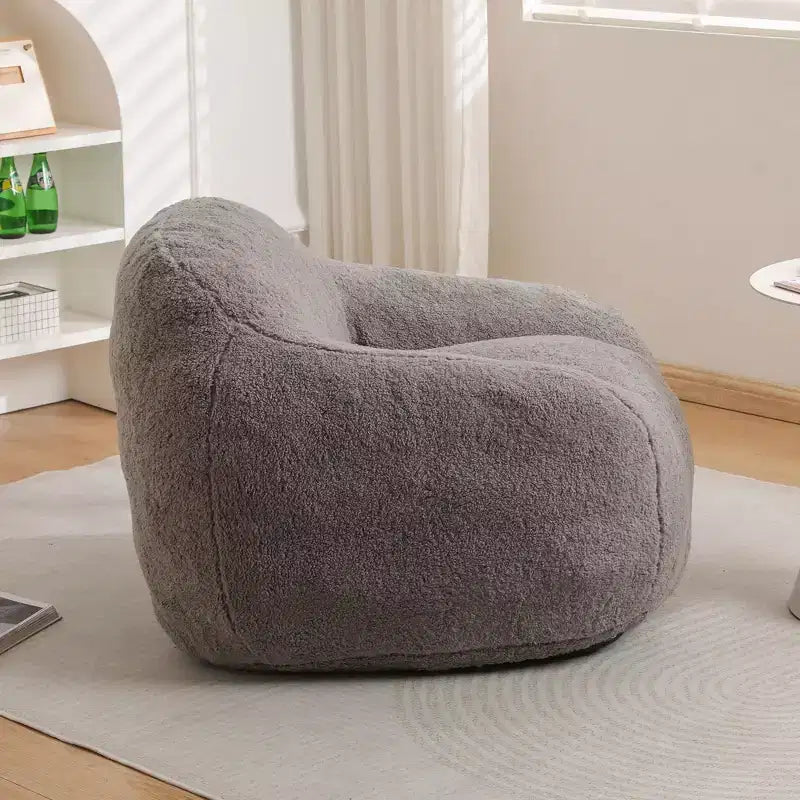 Divano pouf Okak Comfy Teddy con braccioli, poltrona a sacco morbida con memory foam, divano futon trapuntato per soggiorno, camera da letto