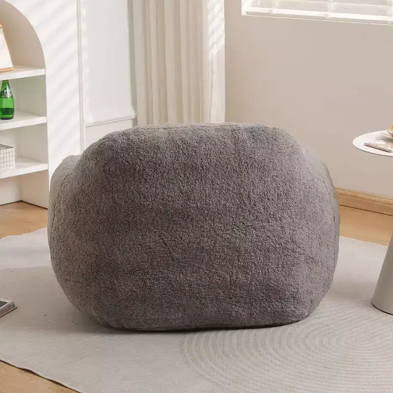 Divano pouf Okak Comfy Teddy con braccioli, poltrona a sacco morbida con memory foam, divano futon trapuntato per soggiorno, camera da letto