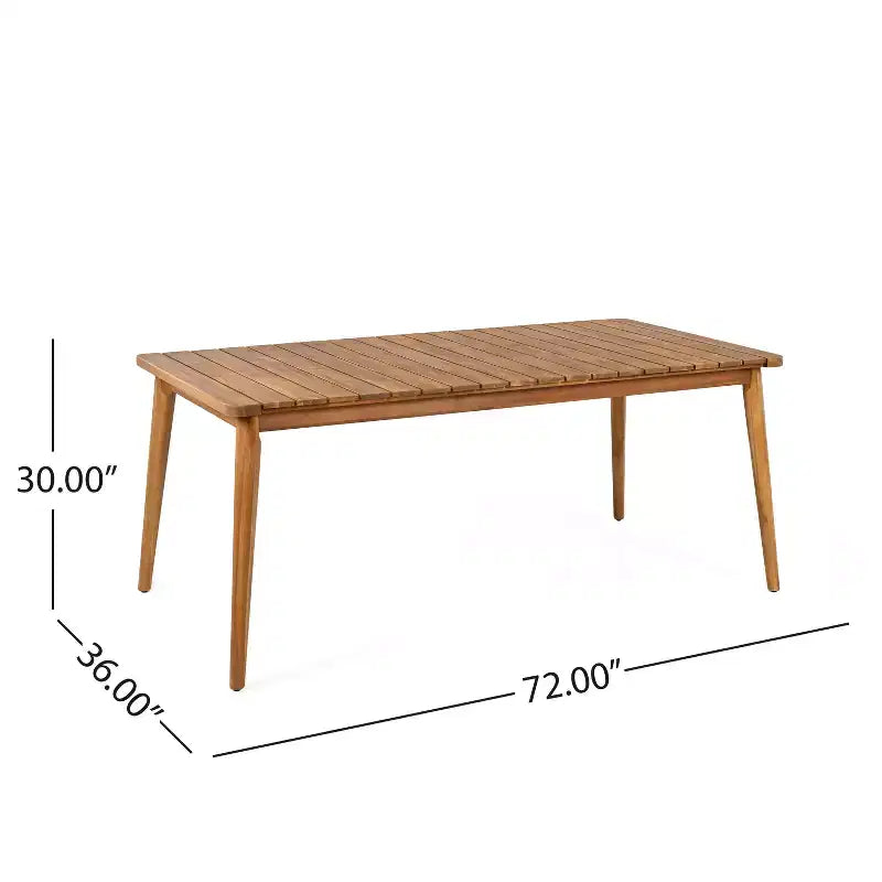 Christopher Knight Home Corin Set da Pranzo Rustico da Esterno 7 Pezzi in Legno di Acacia con Corda Intrecciata, Tavolo a Doghe e Cuscini