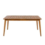 Christopher Knight Home Corin Elara Set da pranzo da 5 pezzi in legno di acacia con corda intrecciata, tavolo a doghe e cuscini