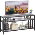 58/65 TV Stand for TV up to 65/75, Rustic Entertainment Center with 3-Tier Open Shelves, Media Console Table