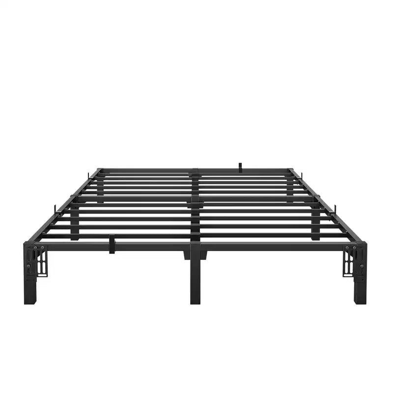 Piattaforma in metallo robusta da 360 kg con resistenti doghe e gambe in ferro, facile da montaggio, spazio contenitivo sotto il letto, nessun box spring e viti necessarie