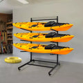 Kayak Storage Rack, Heavy Duty Kayak Racks for Outdoor Storage, Freestanding Kayak Storage Rack with Wheels for Kayaks, Canoes