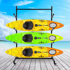 Rastrelliera per kayak, supporti per kayak resistenti per esterni, rastrelliera autoportante per kayak con ruote per kayak, canoe