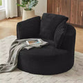 GDFStudio Lewiston Contemporary Corduroy Upholstered Round Chair with Cushioned Backrest