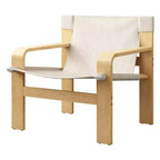 MAYEERTY Poltrona in rovere Poltrone moderne da salotto con struttura in legno massiccio per soggiorno, camera da letto, balcone