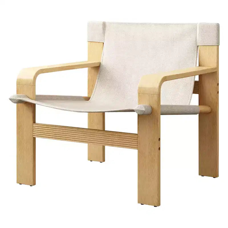 MAYEERTY Poltrona in rovere Poltrone moderne da salotto con struttura in legno massiccio per soggiorno, camera da letto, balcone